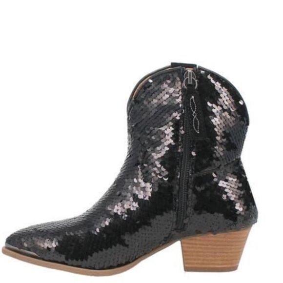 Dingo Bling Thing Sequin Western Boot- Black - Picture 8 of 13